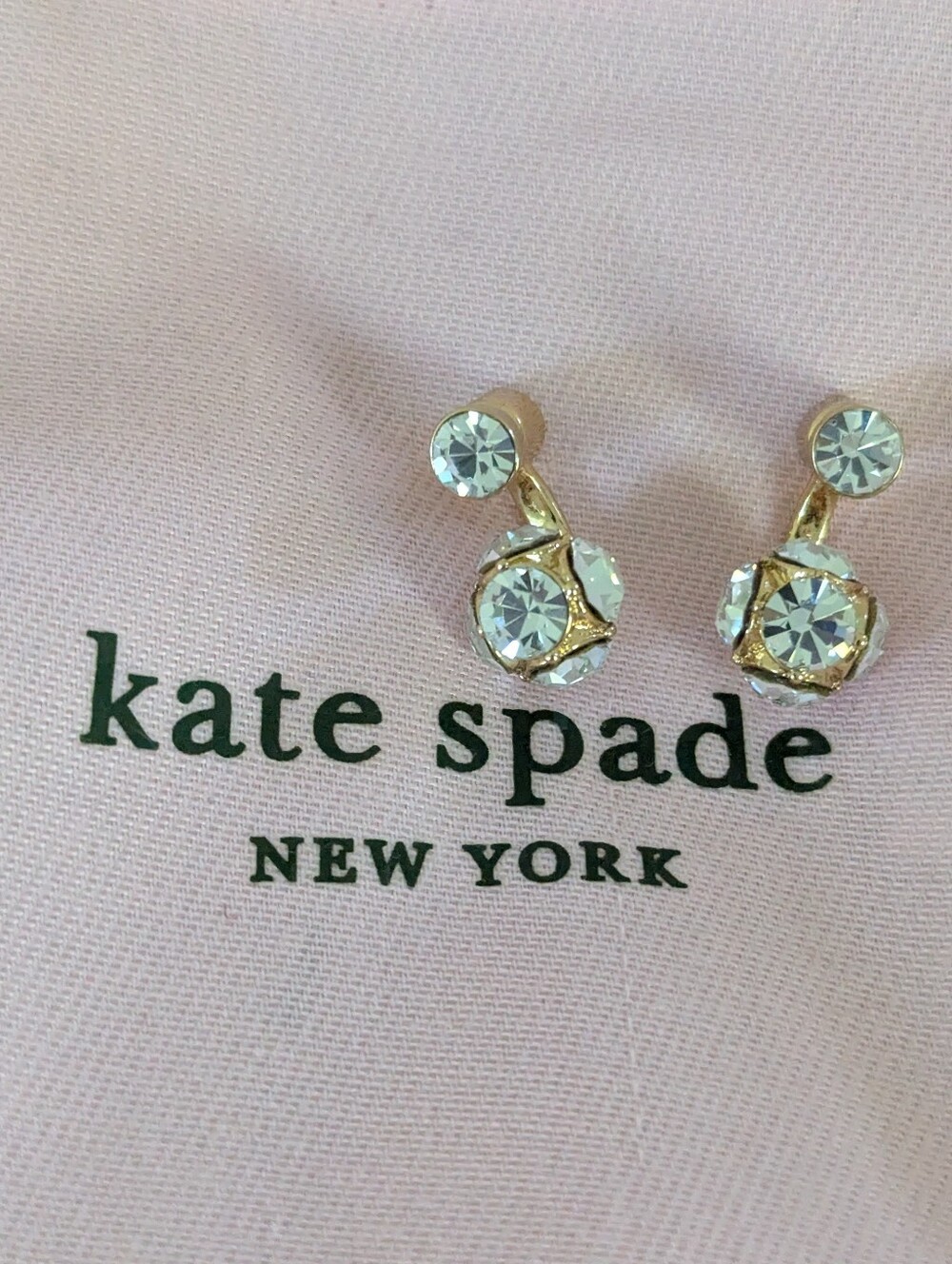NWT kate spade Lady Marmalade Crystal Drop Earrings - Clear & Htf